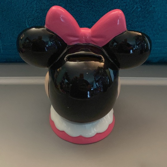 VINTAGE DISNEY BY ENESCO MINNIE MOUSE BANK WITH PLUG 6 inch - Picture 2 of 5